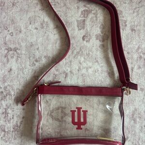 Transparent Red Strap Women Bag